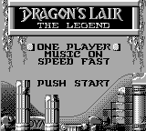 Dragon's Lair - The Legend (Europe) Title Screen